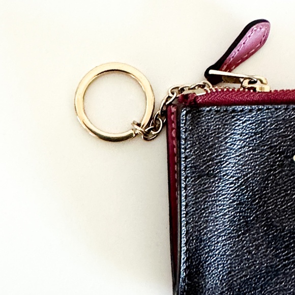 Coach Mini Skinny Signature PVC Key Chain Card Holder | Monogram Coach - Picture 4 of 7